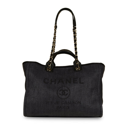 Chanel Cambon Canvas Black Tote Bag