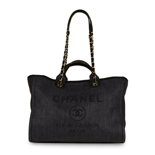 Chanel Cambon Canvas Black Tote Bag