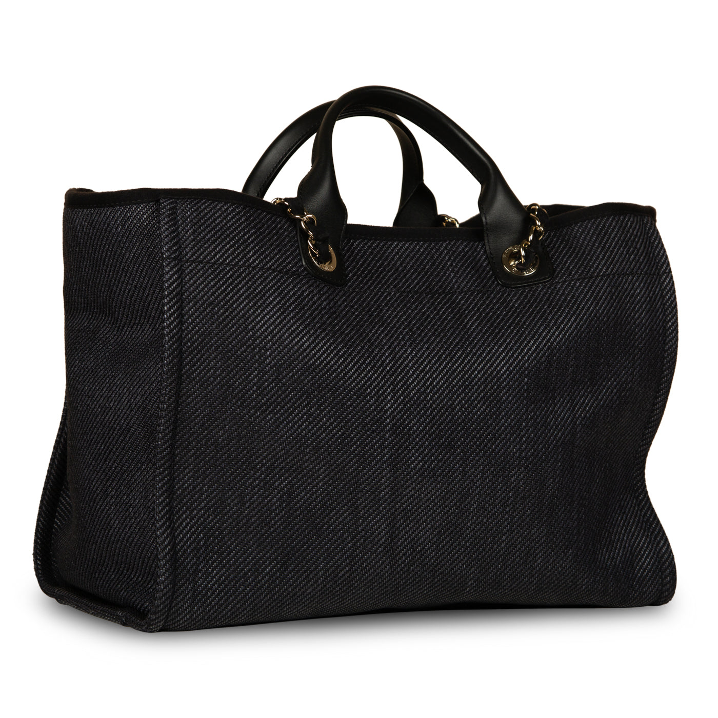 Chanel Cambon Canvas Black Tote Bag