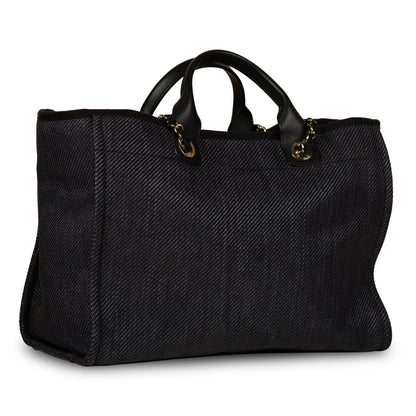 Chanel Cambon Canvas Black Tote Bag