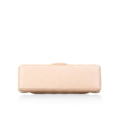 Chanel Classic Flap Lambskin Silver Shoulder Bag Style 31