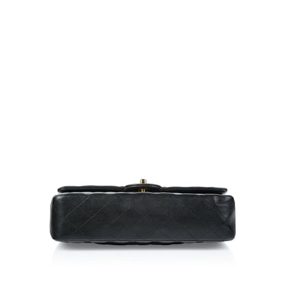 Chanel Classic Flap Lambskin Black Shoulder Bag Style 154