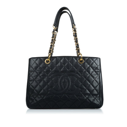 Chanel Shopping Tote Caviar Black Tote Bag Caviar