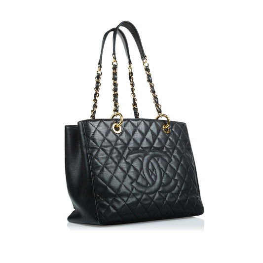 Chanel Shopping Tote Caviar Black Tote Bag Caviar
