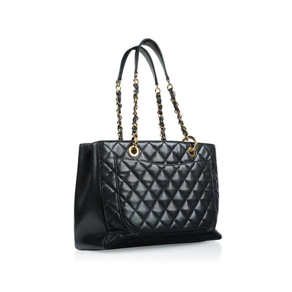 Chanel Shopping Tote Caviar Black Tote Bag Caviar