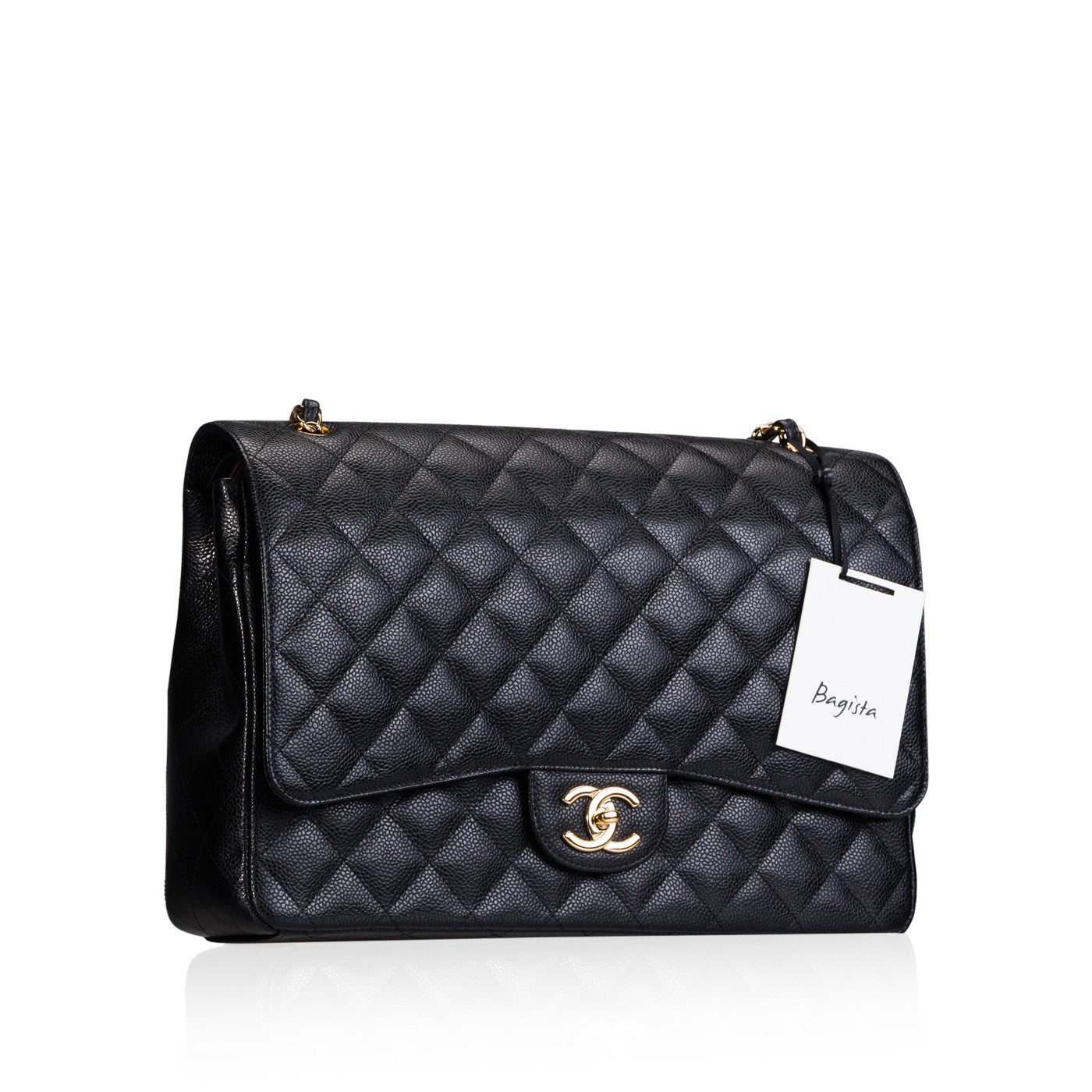 Chanel Classic Flap Caviar Black Shoulder Bag Style 135