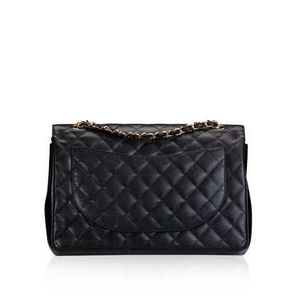 Chanel Classic Flap Caviar Black Shoulder Bag Style 135