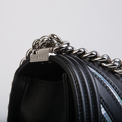 Chanel Boy Bag Lambskin Black Shoulder Bag Style 69