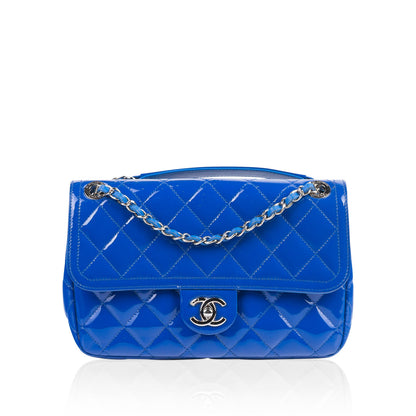 Chanel Classic Flap Patent Leather Black Shoulder Bag Style 16