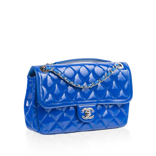 Chanel Classic Flap Patent Leather Black Shoulder Bag Style 16