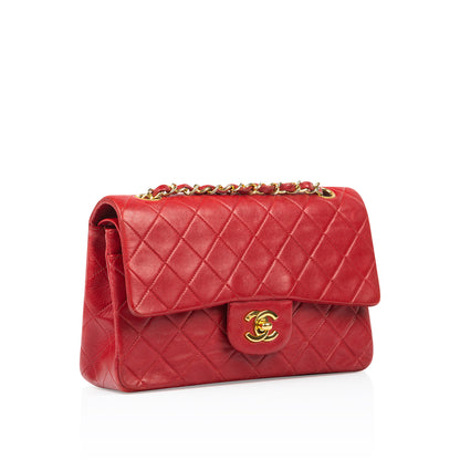Chanel Classic Flap Lambskin Gold Shoulder Bag Style 107