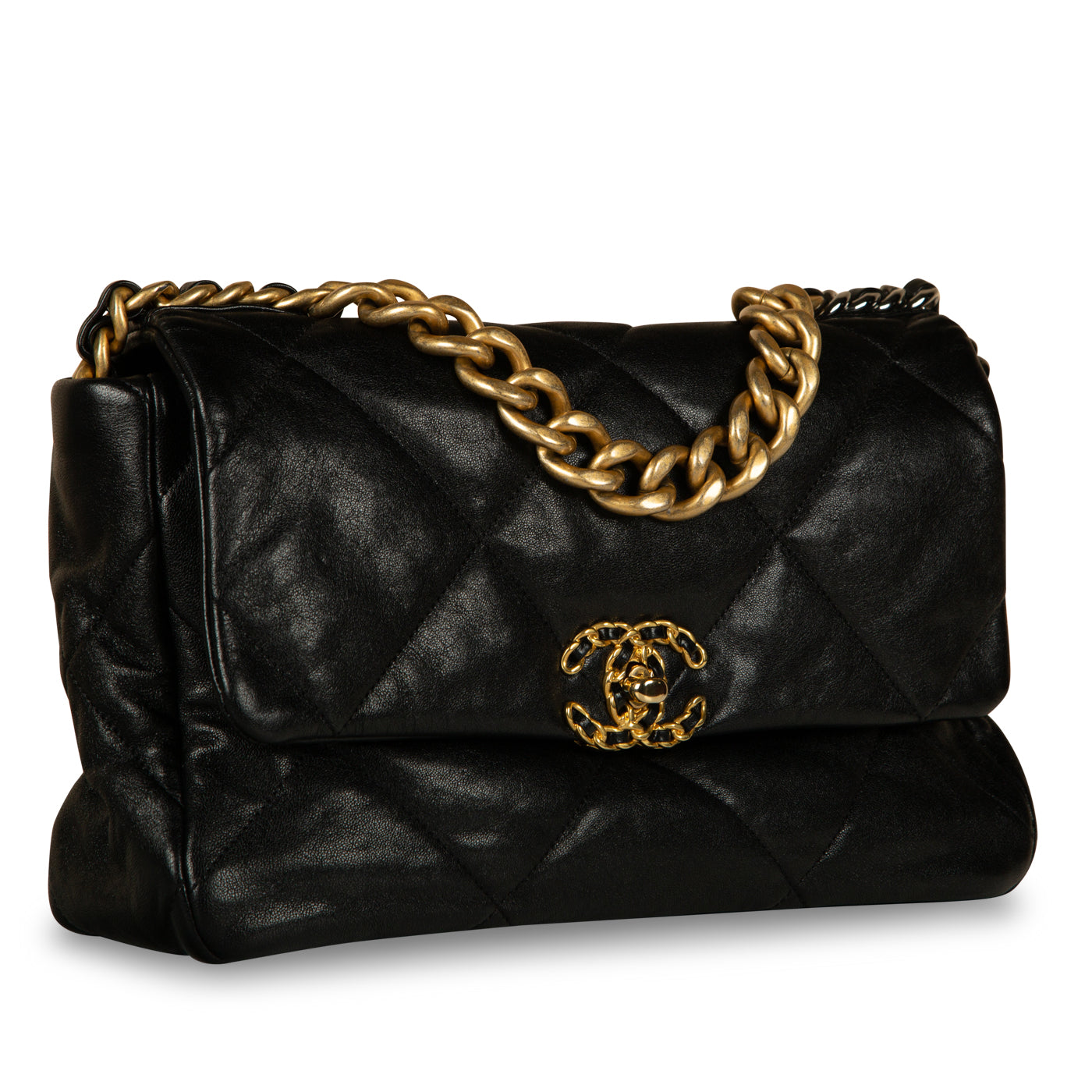 Chanel Chanel 19 Lambskin Black Shoulder Bag Style 23