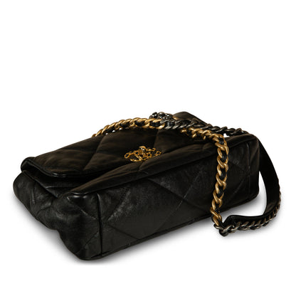 Chanel Chanel 19 Lambskin Black Shoulder Bag Style 23