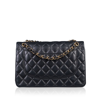 Chanel Classic Flap Lambskin Black Shoulder Bag Style 275