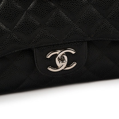 Chanel Classic Flap Caviar Black Shoulder Bag Style 127