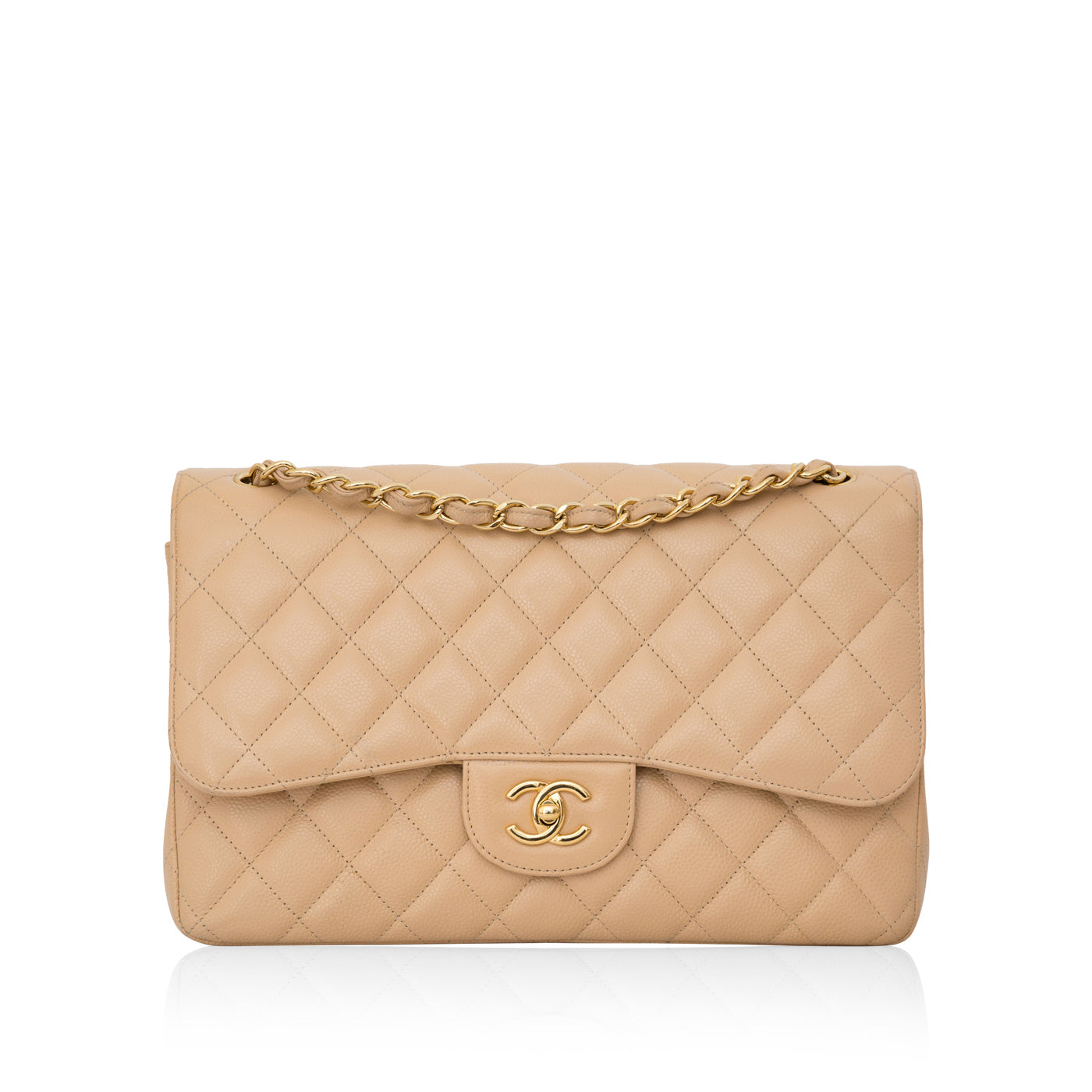 Chanel Classic Flap Lambskin Gold Shoulder Bag Style 102