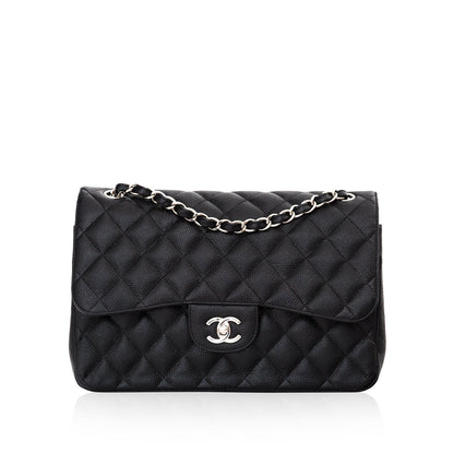 Chanel Classic Flap Lambskin Black Shoulder Bag Style 276