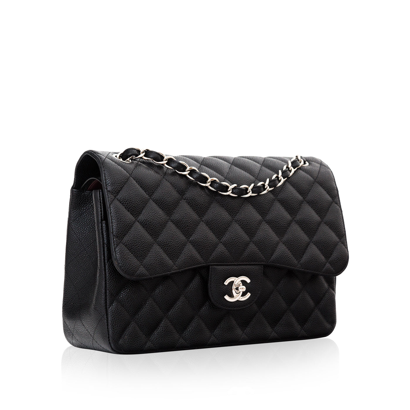 Chanel Classic Flap Lambskin Black Shoulder Bag Style 276