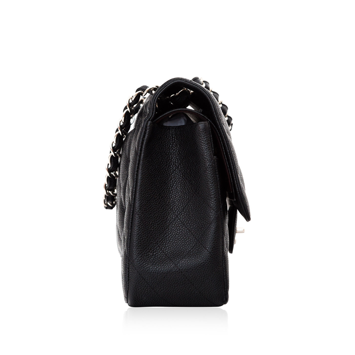 Chanel Classic Flap Lambskin Black Shoulder Bag Style 276