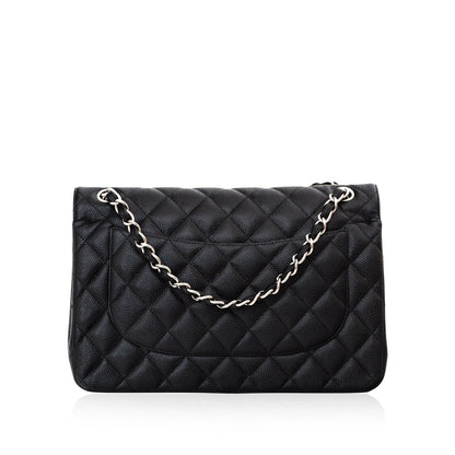 Chanel Classic Flap Lambskin Black Shoulder Bag Style 276