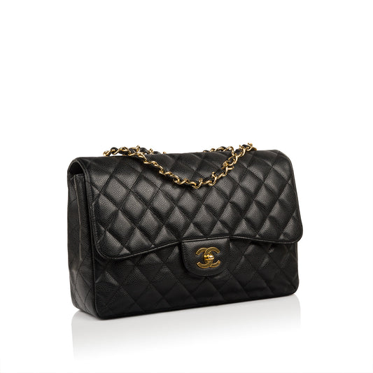 Chanel Classic Flap Caviar Black Shoulder Bag Style 65