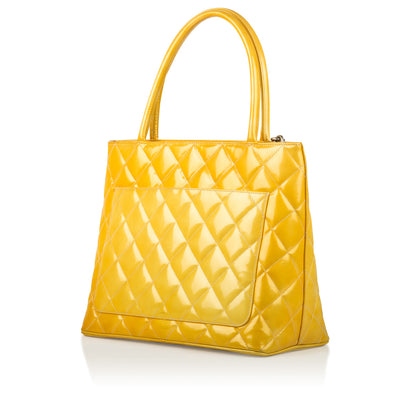 Chanel Cc Medallion Tote Yellow