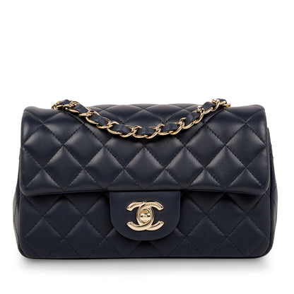 Chanel Classic Flap Lambskin Black Shoulder Bag Style 198