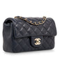 Chanel Classic Flap Lambskin Black Shoulder Bag Style 198