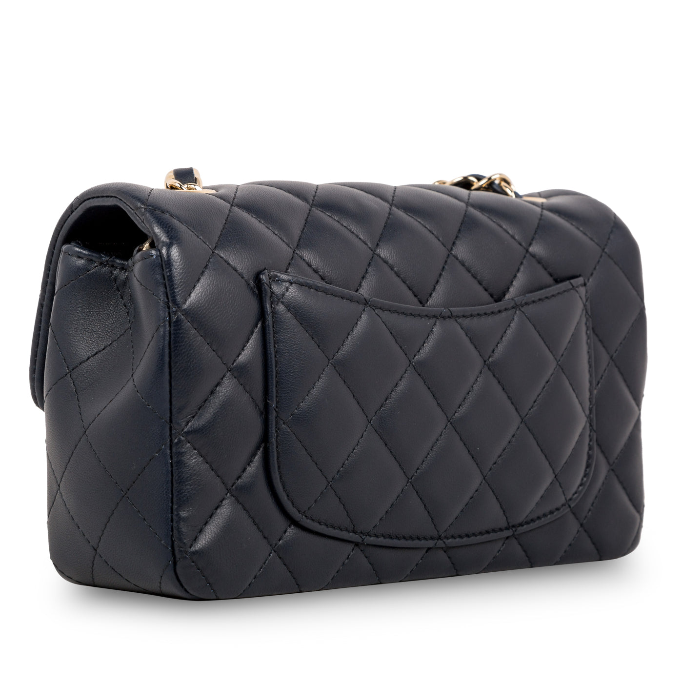 Chanel Classic Flap Lambskin Black Shoulder Bag Style 198