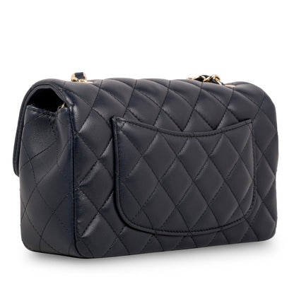 Chanel Classic Flap Lambskin Black Shoulder Bag Style 198