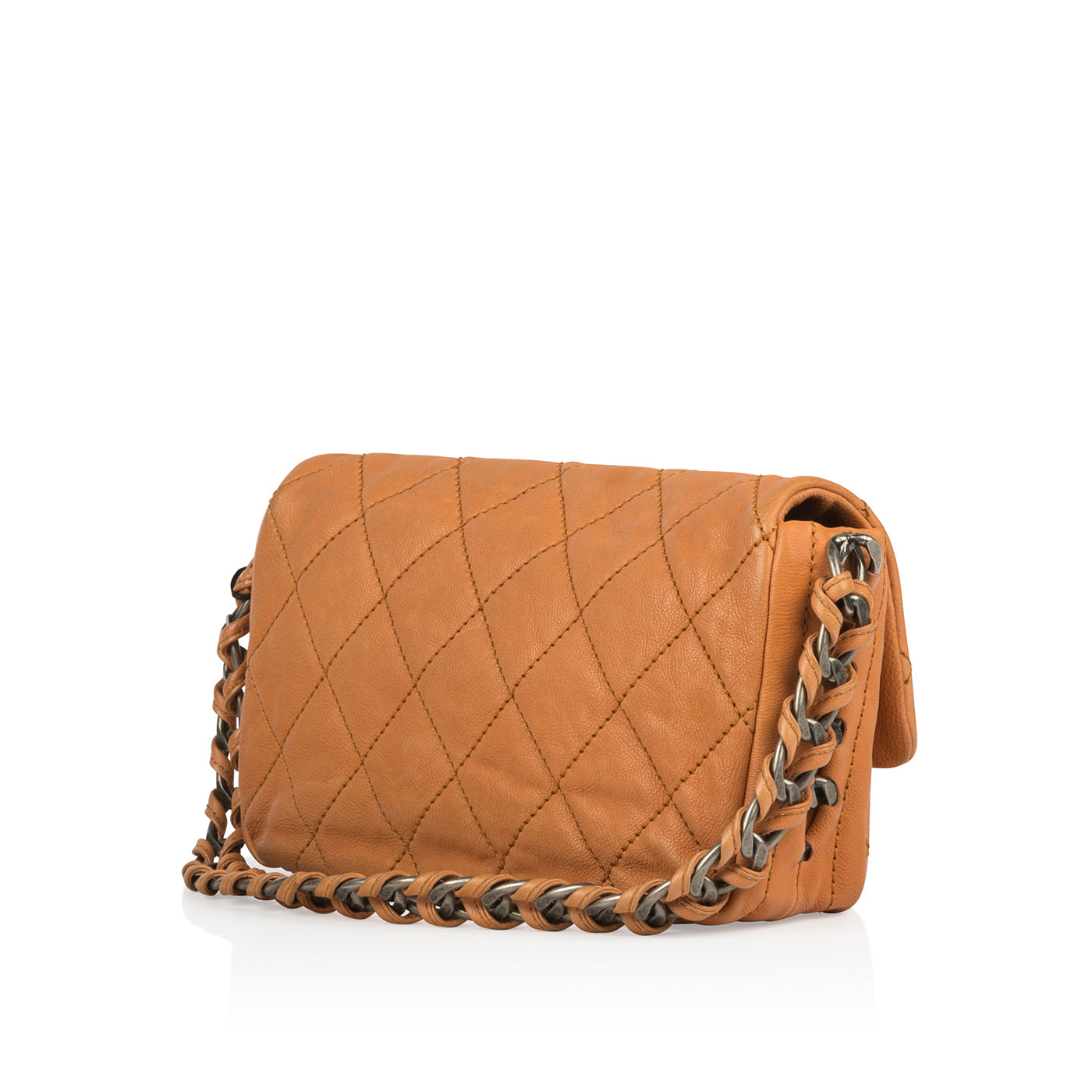 Chanel Classic Flap Leather Beige Shoulder Bag