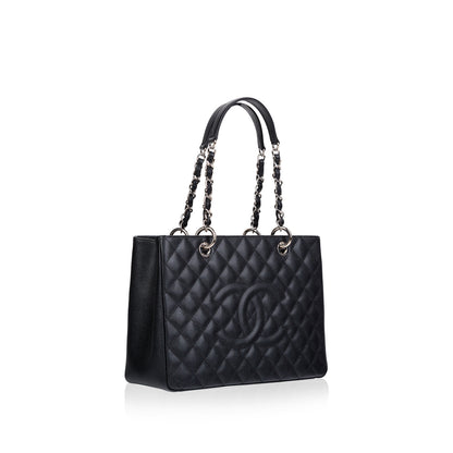 Chanel Timeless Caviar Black Tote Bag Style 15