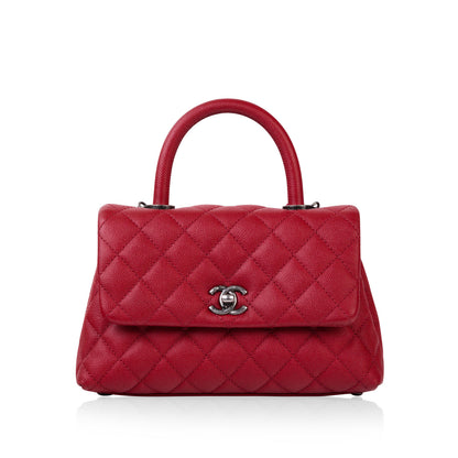 Chanel Classic Flap Caviar Red Shoulder Bag Caviar