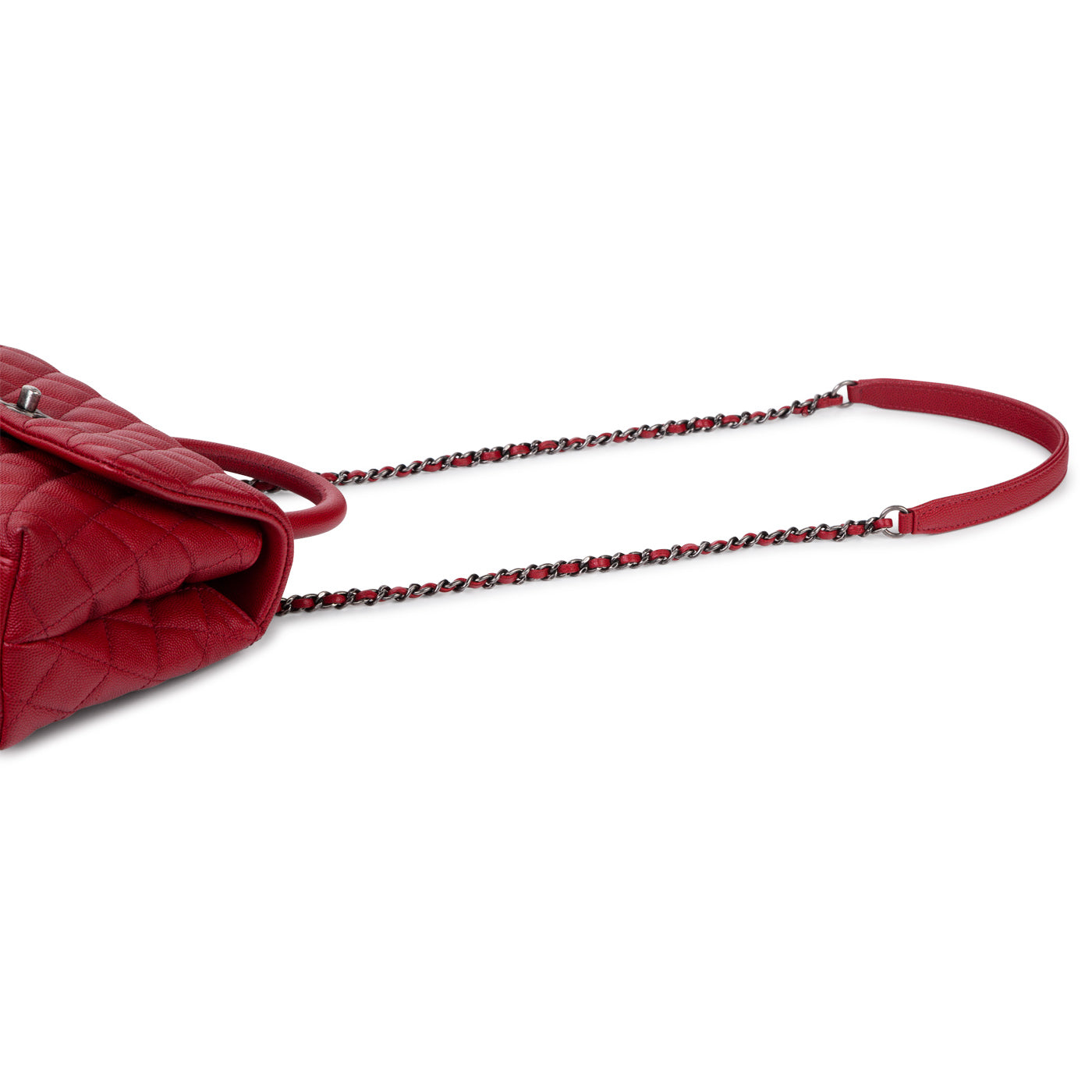 Chanel Classic Flap Caviar Red Shoulder Bag Caviar