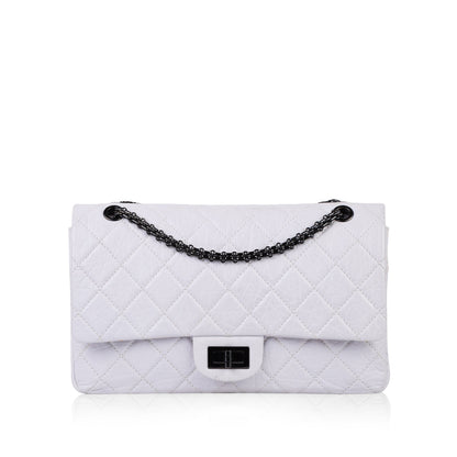 Chanel Classic Flap Lambskin White Shoulder Bag