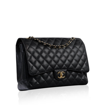 Chanel Classic Flap Caviar Black Shoulder Bag Style 132
