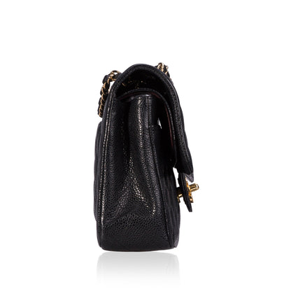 Chanel Classic Flap Caviar Black Shoulder Bag Style 6
