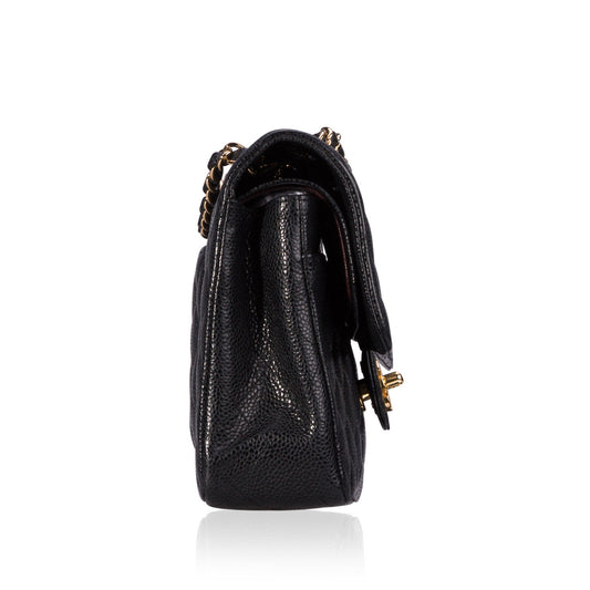 Chanel Classic Flap Caviar Black Shoulder Bag Style 133