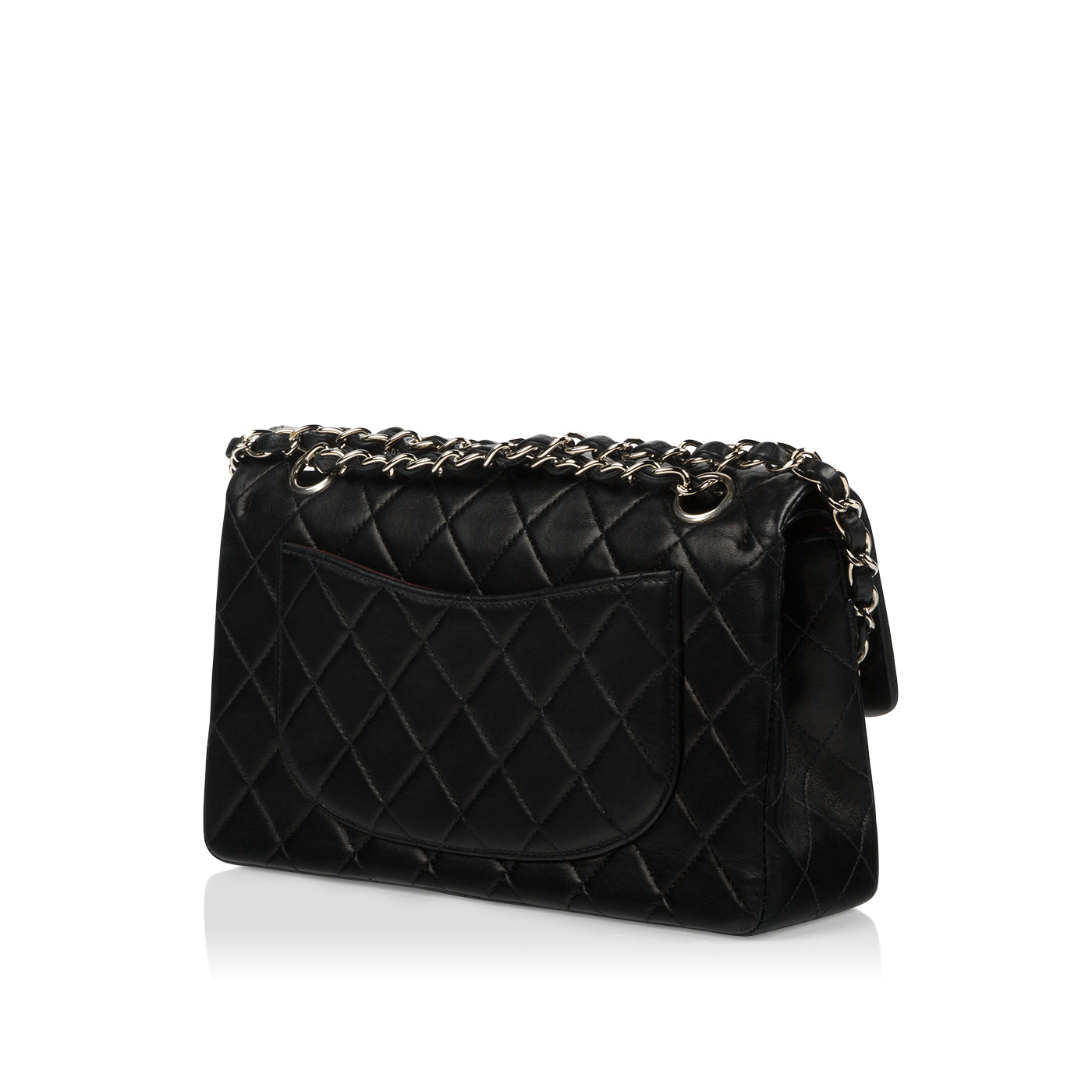 Chanel Classic Flap Lambskin Black Shoulder Bag Style 271