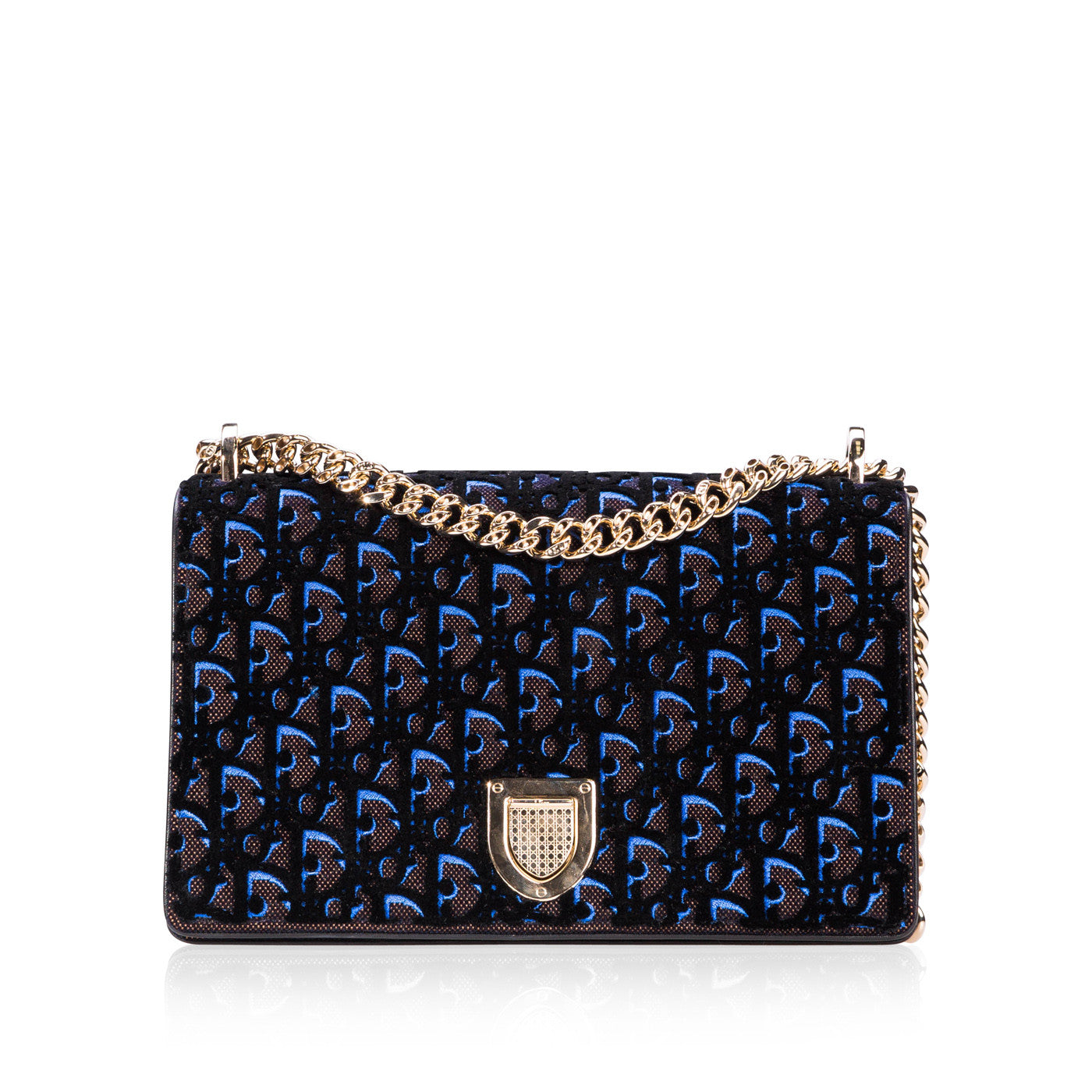 Dior Monogram Chain Canvas Tote Bag