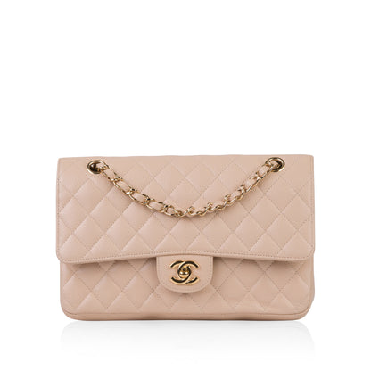 Chanel Classic Flap Caviar Gold Shoulder Bag Style 28