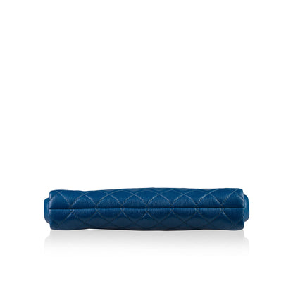 Chanel Timeless Caviar Blue Clutch