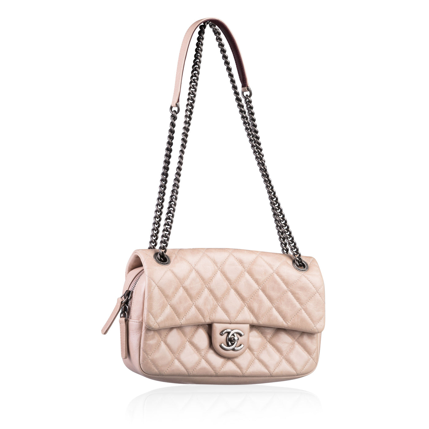 Chanel Classic Flap Quilted Beige Shoulder Bag