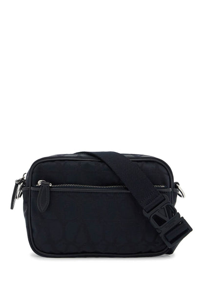 Valentino Garavani Black Iconographe Crossbody Bag Men