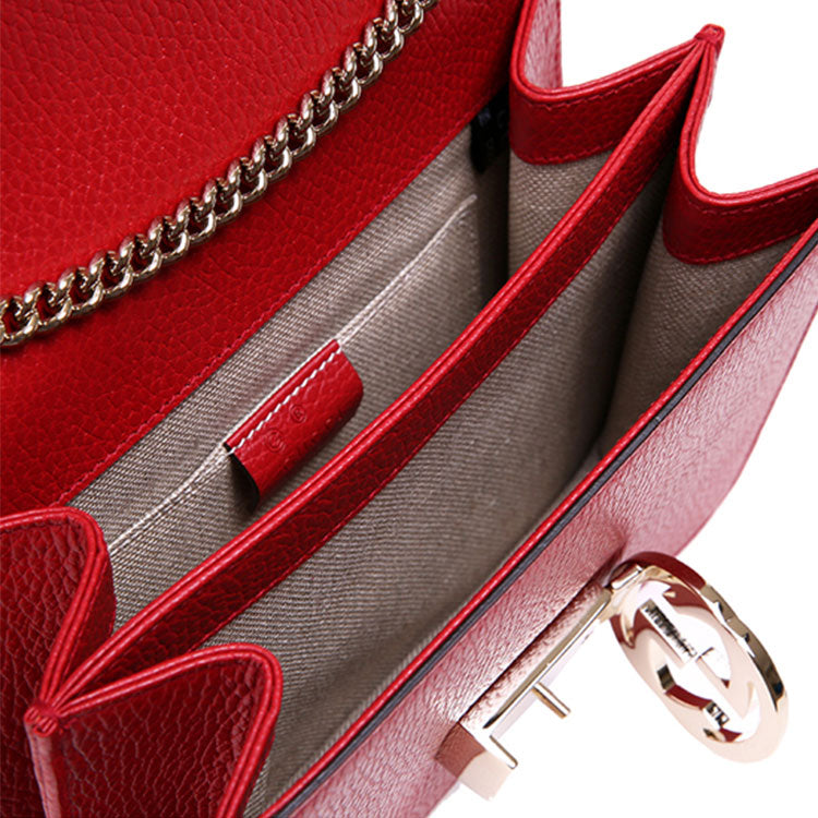MLB Gucci Leather Organ Crossbody Bag Single Shoulder Bag Red 510304-CAO0G-6420