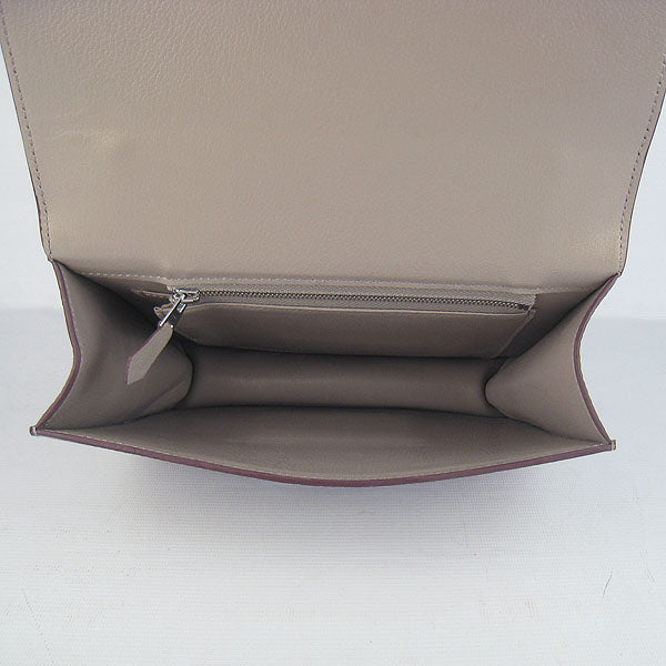 Luxury Hermes Constance Cowskin Leather Bag Grey Silver