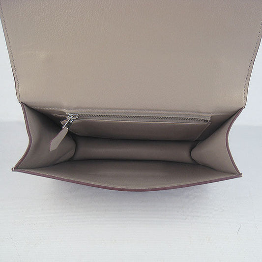 Luxury Hermes Constance Cowskin Leather Bag Grey Silver