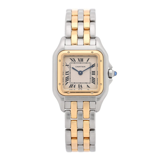 Stainless Steel 18K Yellow Gold 22mm Panthere Quartz Watch