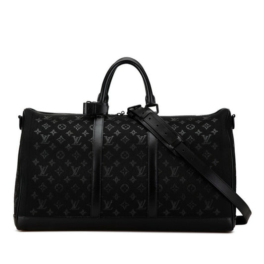 Louis Vuitton  Canvas Leather Boston Bag Shoulder Bag