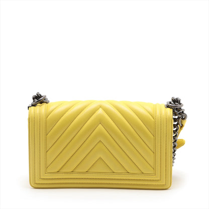 Chanel Boy Silver Chain Shoulder Bag